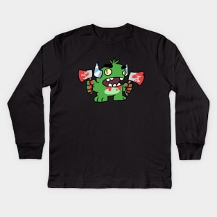 Bloody Monster Kids Long Sleeve T-Shirt